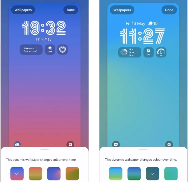 والپیپر پویا در One UI 8