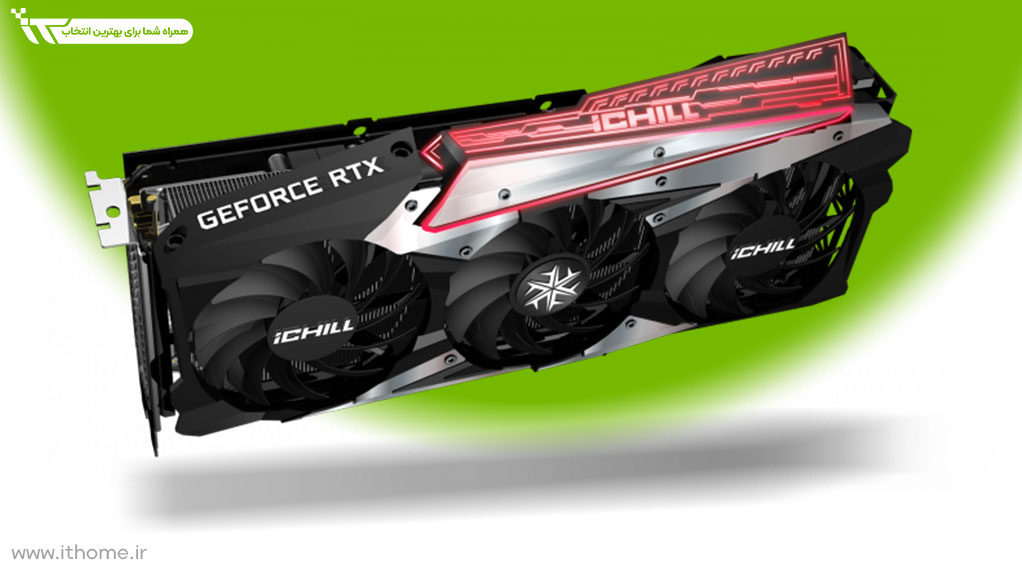 سیستم خنک کننده و فن های کارت گرافیک INNO3D GeForce RTX 3060 Ti ICHILL X3 RED LHR