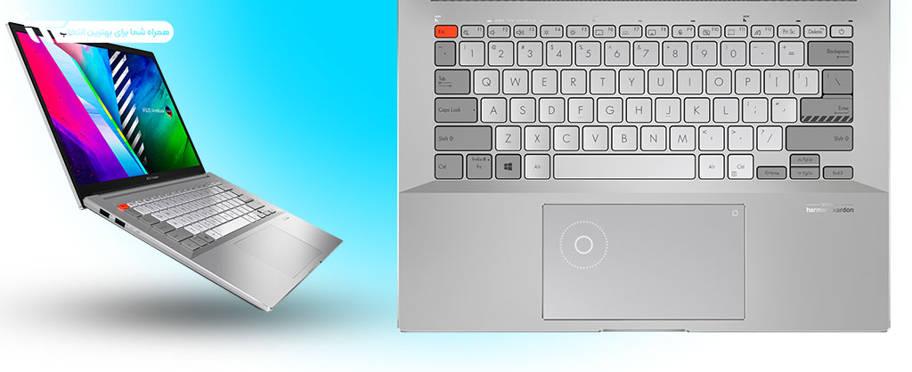 ویژگی های لپ تاپ N7400PC کیبورد لپ تاپ و بدنه دستگاه